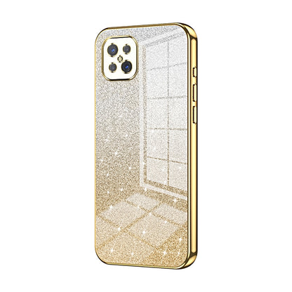 OPPO Reno4 Z 5G Luxurious Electroplated Gradient Glitter Powder Case - Enhanced Lens Protection