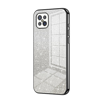 OPPO Reno4 Z 5G Luxurious Electroplated Gradient Glitter Powder Case - Enhanced Lens Protection