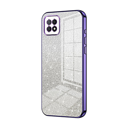 OPPO A72 5G Luxurious Electroplated Gradient Glitter Powder Case - Enhanced Lens Protection