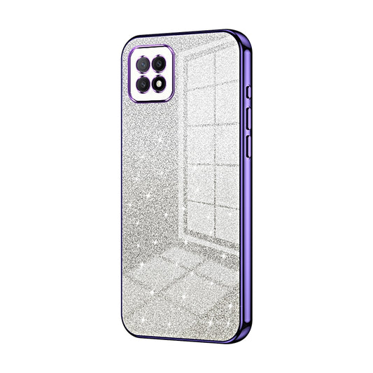 OPPO A72 5G Luxurious Electroplated Gradient Glitter Powder Case - Enhanced Lens Protection
