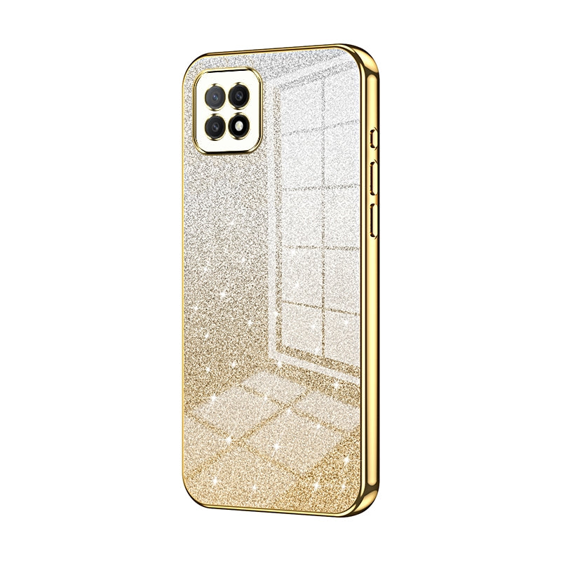 OPPO A72 5G Luxurious Electroplated Gradient Glitter Powder Case - Enhanced Lens Protection