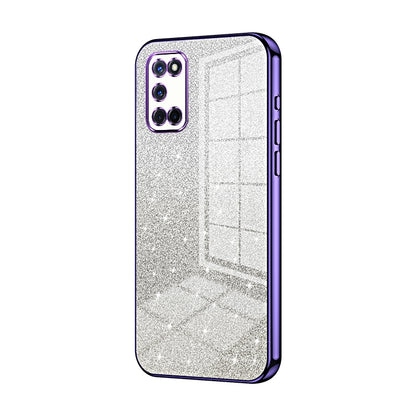 OPPO A72 Luxurious Electroplated Gradient Glitter Powder Case - Enhanced Lens Protection