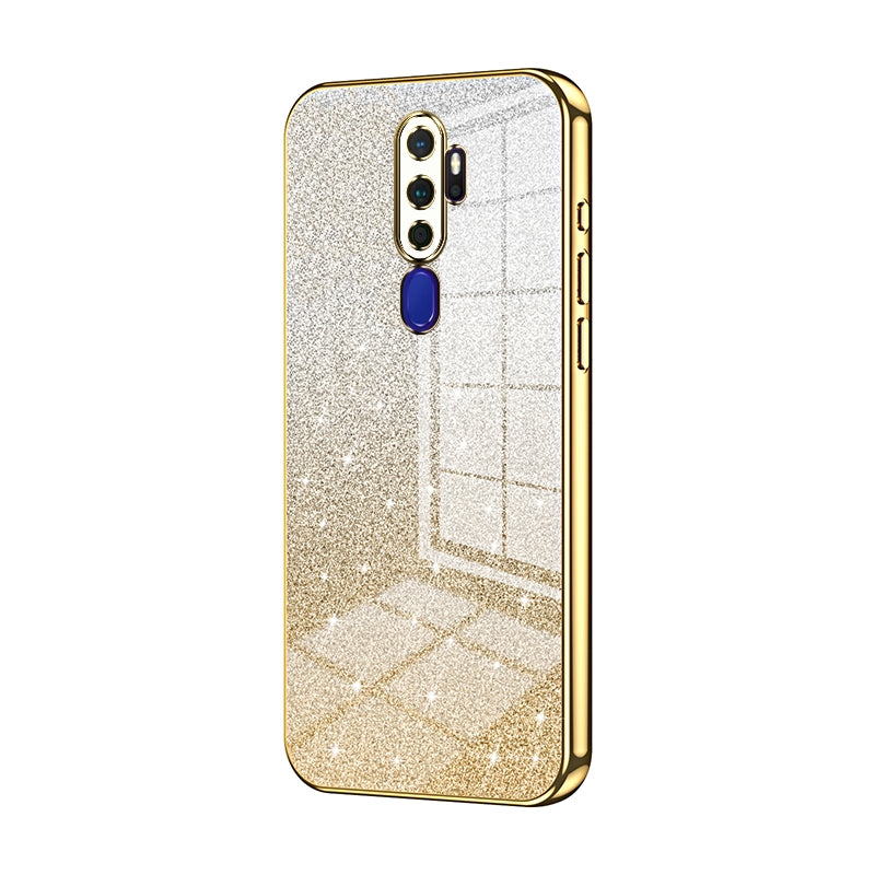 OPPO A9 2020 Luxurious Electroplated Gradient Glitter Powder Case - Enhanced Lens Protection