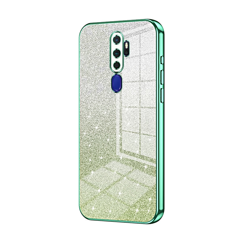 OPPO A9 2020 Luxurious Electroplated Gradient Glitter Powder Case - Enhanced Lens Protection