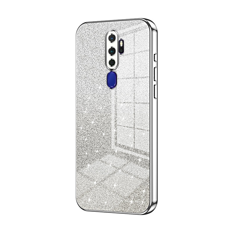 OPPO A11x Luxurious Electroplated Gradient Glitter Powder Case - Enhanced Lens Protection