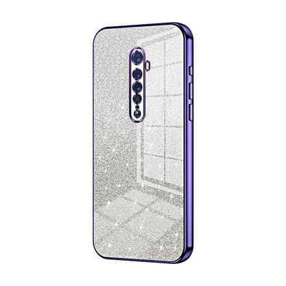 OPPO Reno2 Luxurious Electroplated Gradient Glitter Powder Case - Enhanced Lens Protection