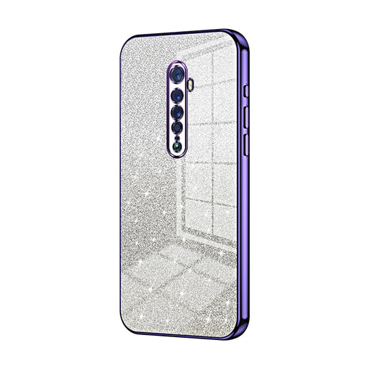 OPPO Reno2 Luxurious Electroplated Gradient Glitter Powder Case - Enhanced Lens Protection