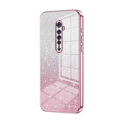 OPPO Reno2 Luxurious Electroplated Gradient Glitter Powder Case - Enhanced Lens Protection