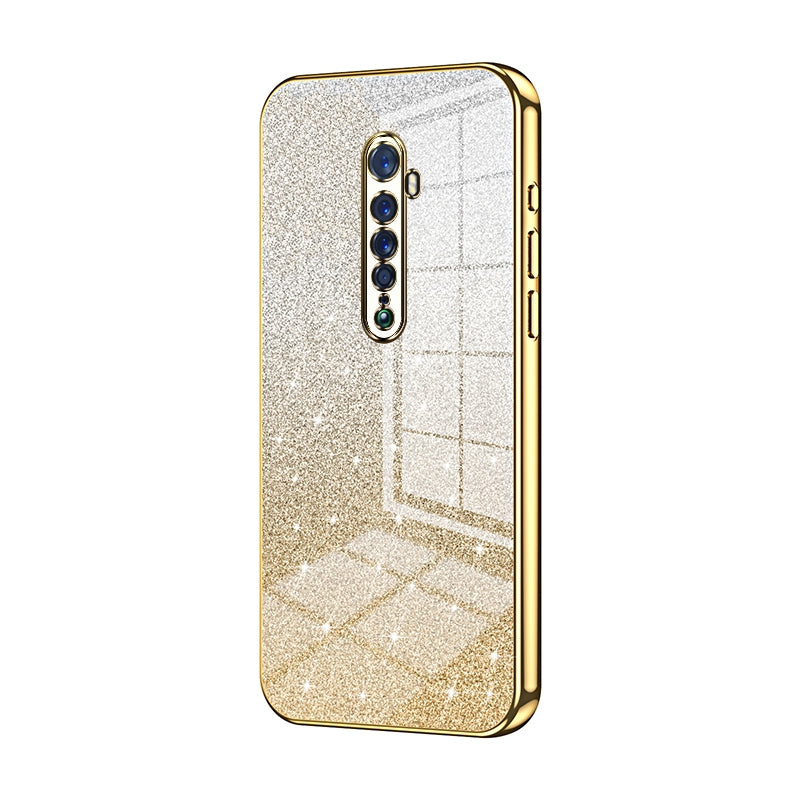 OPPO Reno2 Luxurious Electroplated Gradient Glitter Powder Case - Enhanced Lens Protection