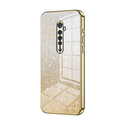 OPPO Reno2 Luxurious Electroplated Gradient Glitter Powder Case - Enhanced Lens Protection