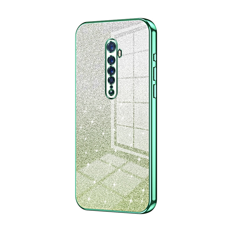 OPPO Reno2 Luxurious Electroplated Gradient Glitter Powder Case - Enhanced Lens Protection