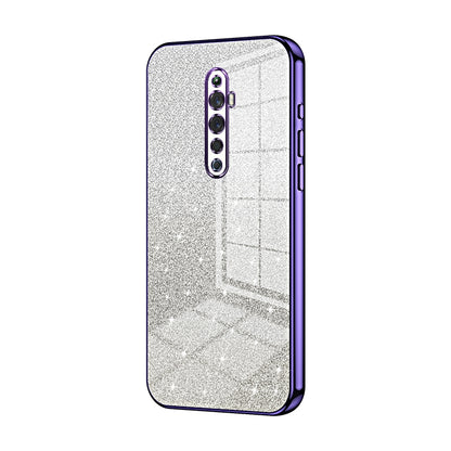 OPPO Reno2 Z Luxurious Electroplated Gradient Glitter Powder Case - Enhanced Lens Protection