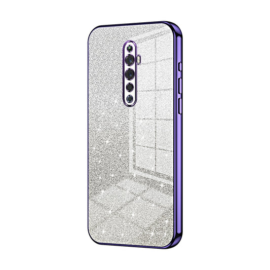 OPPO Reno2 Z Luxurious Electroplated Gradient Glitter Powder Case - Enhanced Lens Protection