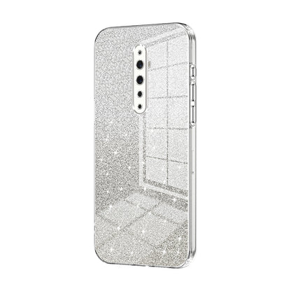 OPPO Reno2 Z Luxurious Electroplated Gradient Glitter Powder Case - Enhanced Lens Protection