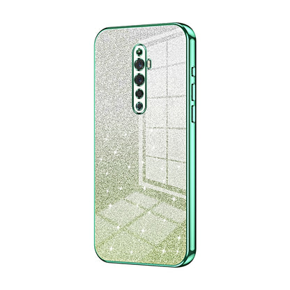 OPPO Reno2 Z Luxurious Electroplated Gradient Glitter Powder Case - Enhanced Lens Protection