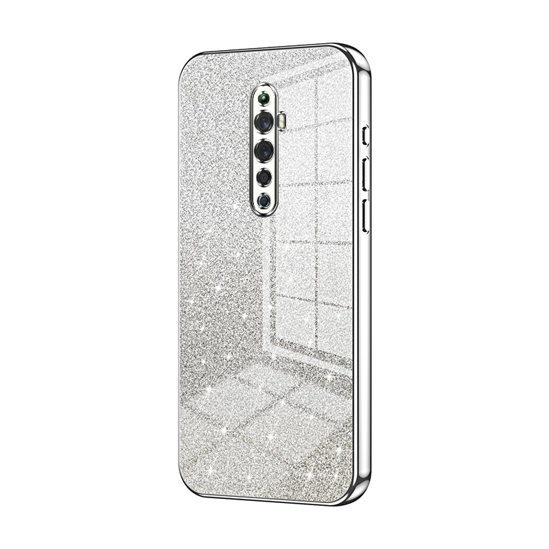 OPPO Reno2 Z Luxurious Electroplated Gradient Glitter Powder Case - Enhanced Lens Protection