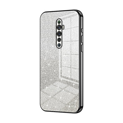 OPPO Reno2 Z Luxurious Electroplated Gradient Glitter Powder Case - Enhanced Lens Protection