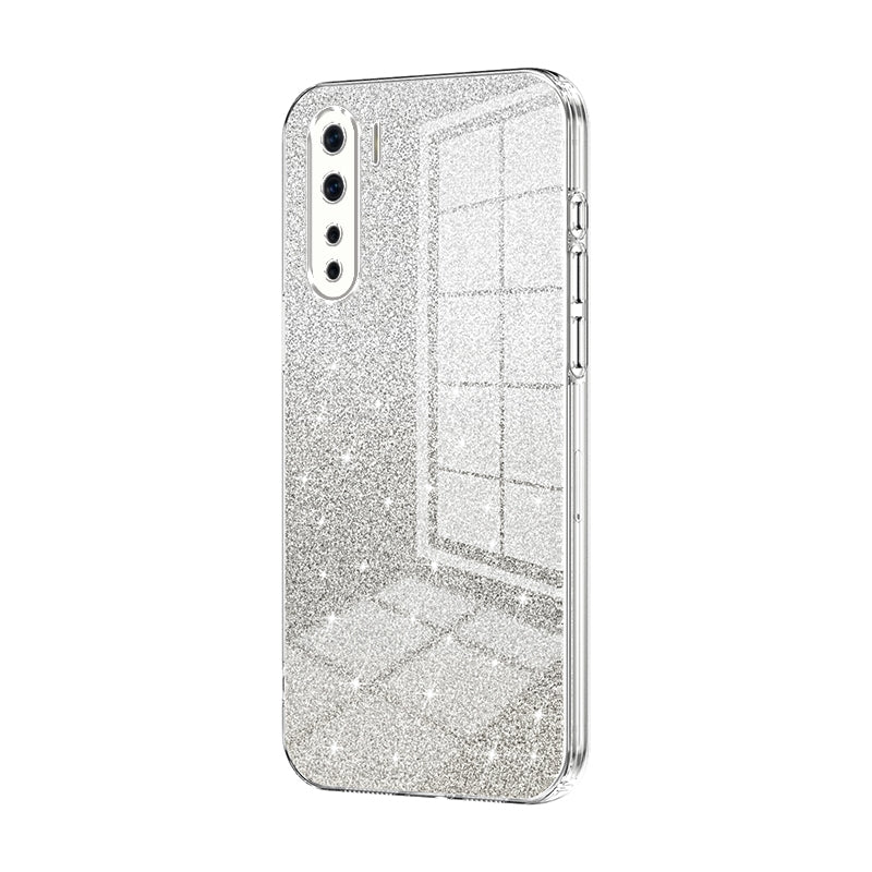 OPPO A91 Luxurious Electroplated Gradient Glitter Powder Case - Enhanced Lens Protection