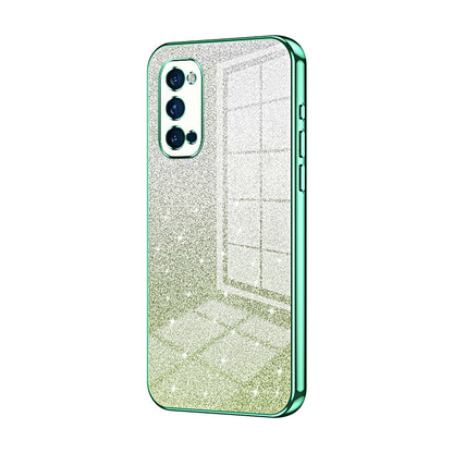 OPPO Reno4 Pro Luxurious Electroplated Gradient Glitter Powder Case - Enhanced Lens Protection