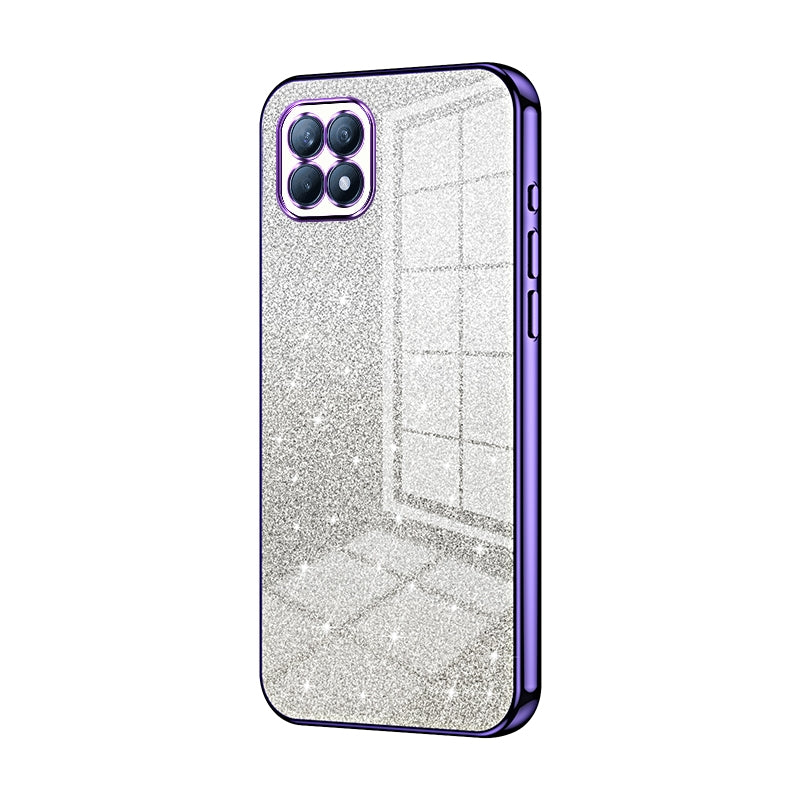 OPPO Reno4 SE Luxurious Electroplated Gradient Glitter Powder Case - Enhanced Lens Protection