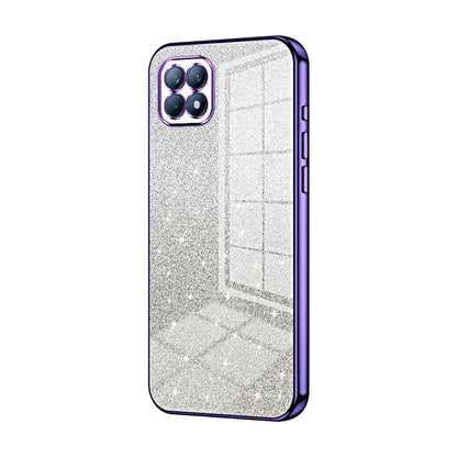 OPPO Reno4 SE Luxurious Electroplated Gradient Glitter Powder Case - Enhanced Lens Protection