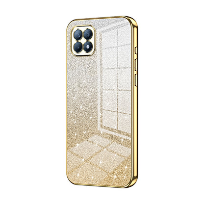 OPPO Reno4 SE Luxurious Electroplated Gradient Glitter Powder Case - Enhanced Lens Protection