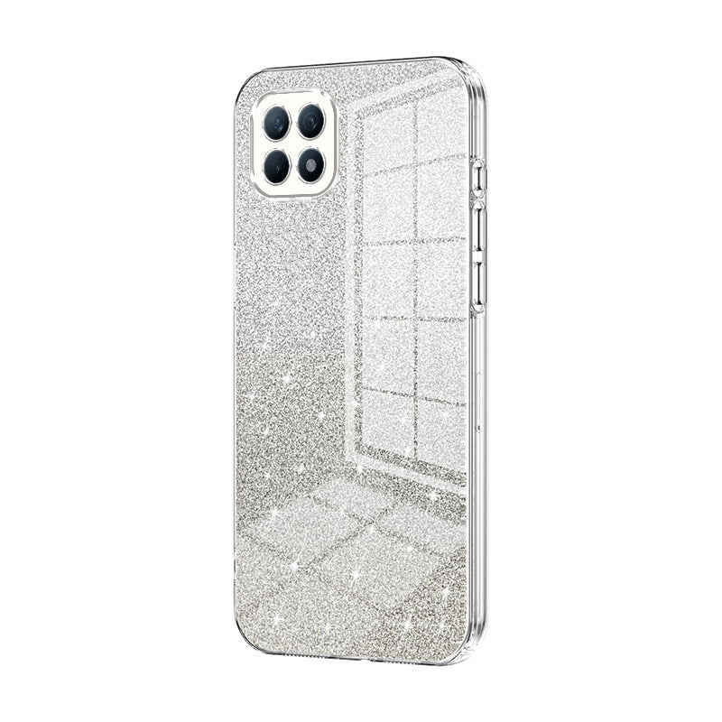 OPPO Reno4 SE Luxurious Electroplated Gradient Glitter Powder Case - Enhanced Lens Protection