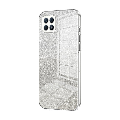 OPPO Reno4 SE Luxurious Electroplated Gradient Glitter Powder Case - Enhanced Lens Protection