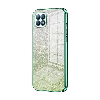 OPPO Reno4 SE Luxurious Electroplated Gradient Glitter Powder Case - Enhanced Lens Protection