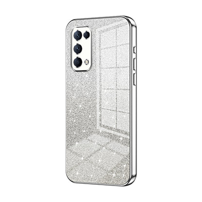 OPPO Reno5 5G Luxurious Electroplated Gradient Glitter Powder Case - Enhanced Lens Protection