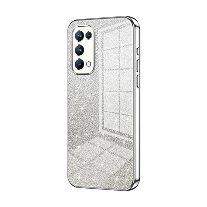 OPPO Reno5 Pro Luxurious Electroplated Gradient Glitter Powder Case - Enhanced Lens Protection