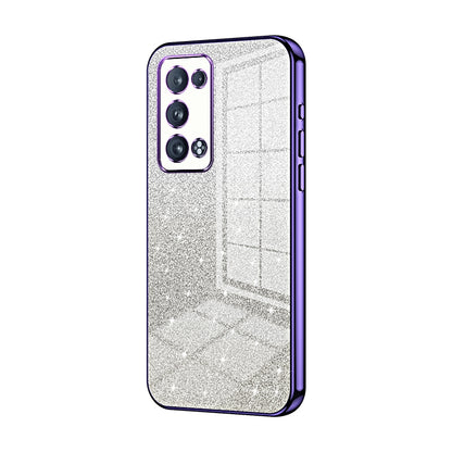 OPPO Reno6 Pro+ Luxurious Electroplated Gradient Glitter Powder Case - Enhanced Lens Protection