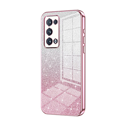 OPPO Reno6 Pro+ Luxurious Electroplated Gradient Glitter Powder Case - Enhanced Lens Protection