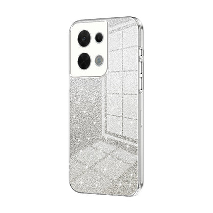 OPPO Reno8 Luxurious Electroplated Gradient Glitter Powder Case - Enhanced Lens Protection