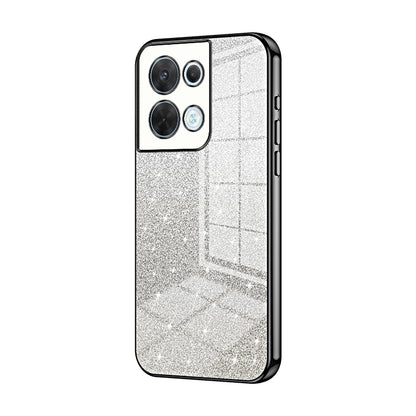 OPPO Reno8 Luxurious Electroplated Gradient Glitter Powder Case - Enhanced Lens Protection