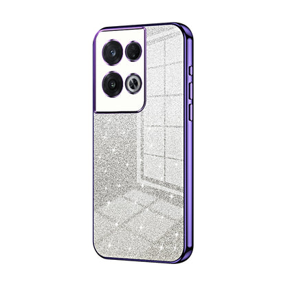 OPPO Reno8 Pro Luxurious Electroplated Gradient Glitter Powder Case - Enhanced Lens Protection