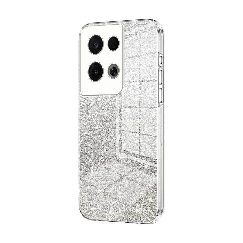 OPPO Reno8 Pro Luxurious Electroplated Gradient Glitter Powder Case - Enhanced Lens Protection