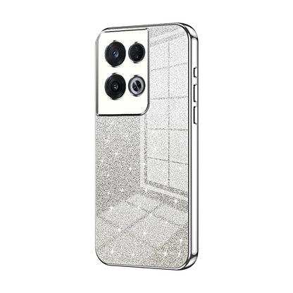 OPPO Reno8 Pro Luxurious Electroplated Gradient Glitter Powder Case - Enhanced Lens Protection