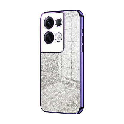 OPPO Reno8 Pro+ Luxurious Electroplated Gradient Glitter Powder Case - Enhanced Lens Protection