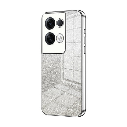 OPPO Reno8 Pro+ Luxurious Electroplated Gradient Glitter Powder Case - Enhanced Lens Protection