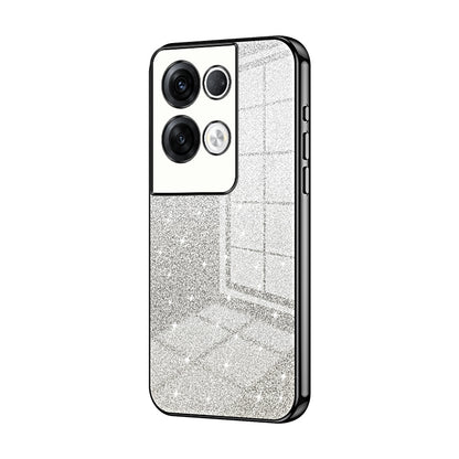 OPPO Reno8 Pro+ Luxurious Electroplated Gradient Glitter Powder Case - Enhanced Lens Protection