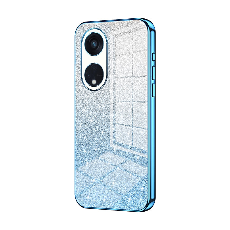 OPPO Reno8 T 5G Luxurious Electroplated Gradient Glitter Powder Case - Enhanced Lens Protection