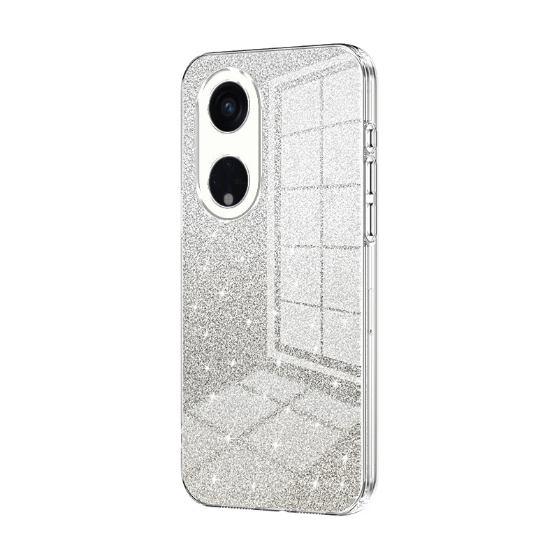 OPPO Reno8 T 5G Luxurious Electroplated Gradient Glitter Powder Case - Enhanced Lens Protection