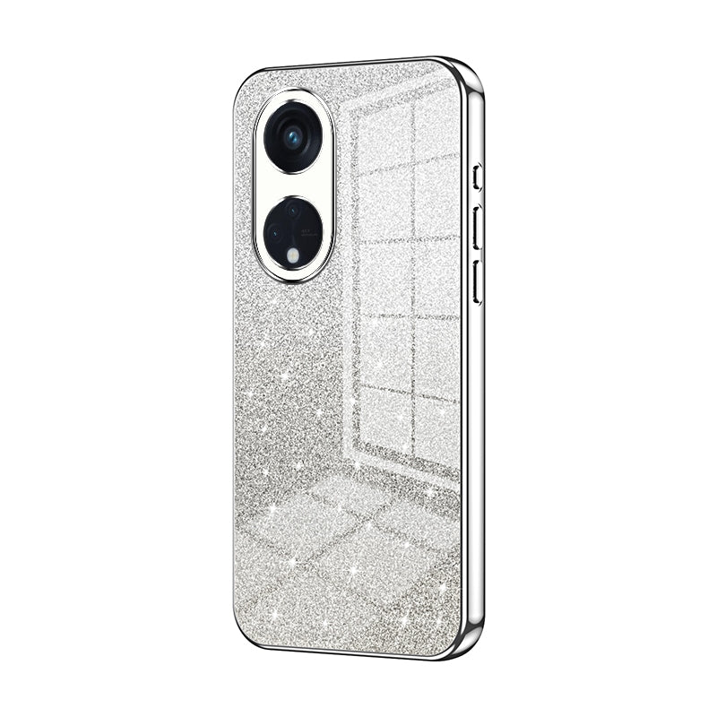 OPPO Reno8 T 5G Luxurious Electroplated Gradient Glitter Powder Case - Enhanced Lens Protection