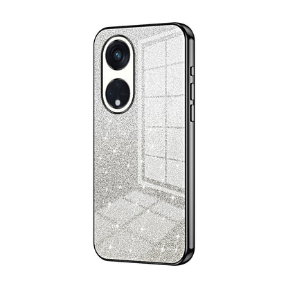 OPPO Reno8 T 5G Luxurious Electroplated Gradient Glitter Powder Case - Enhanced Lens Protection