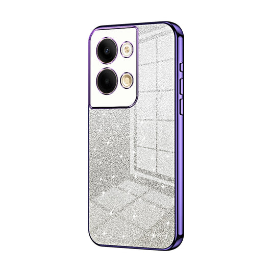OPPO Reno9 Pro Luxurious Electroplated Gradient Glitter Powder Case - Enhanced Lens Protection