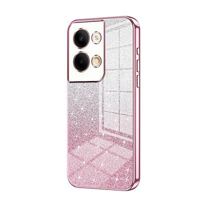 OPPO Reno9 Luxurious Electroplated Gradient Glitter Powder Case - Enhanced Lens Protection
