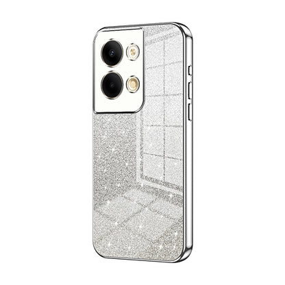 OPPO Reno9 Luxurious Electroplated Gradient Glitter Powder Case - Enhanced Lens Protection