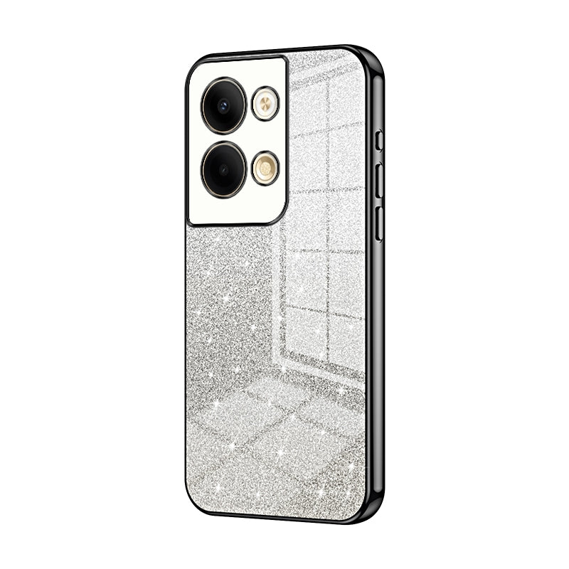 OPPO Reno9 Luxurious Electroplated Gradient Glitter Powder Case - Enhanced Lens Protection