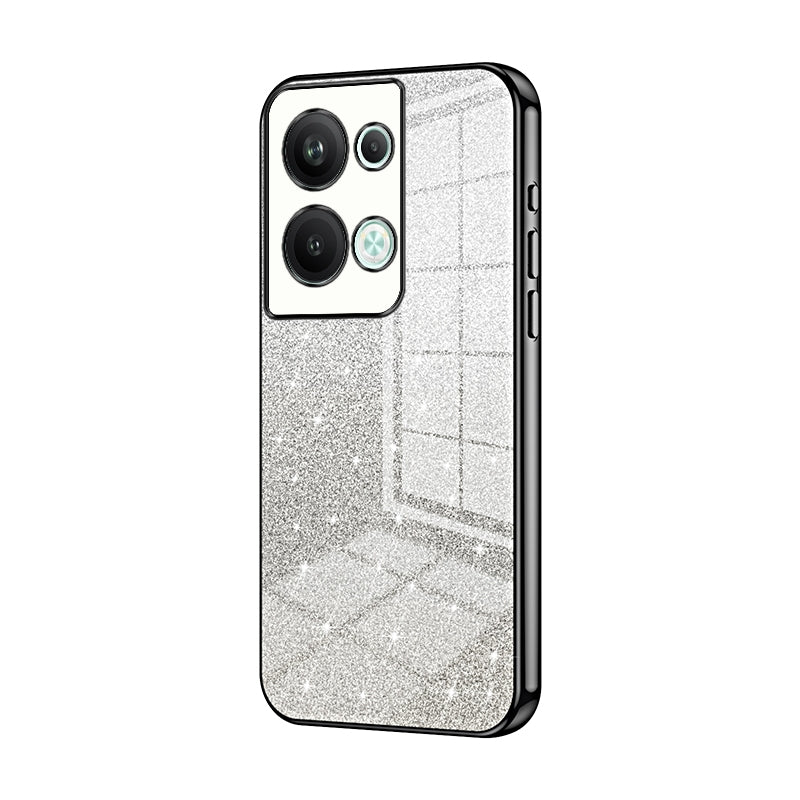 OPPO Reno9 Pro+ Luxurious Electroplated Gradient Glitter Powder Case - Enhanced Lens Protection